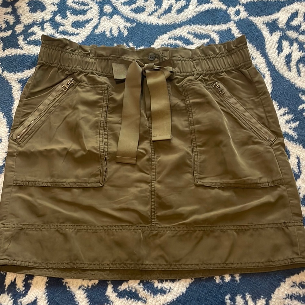 LOFT Olive A-Line Skirt
